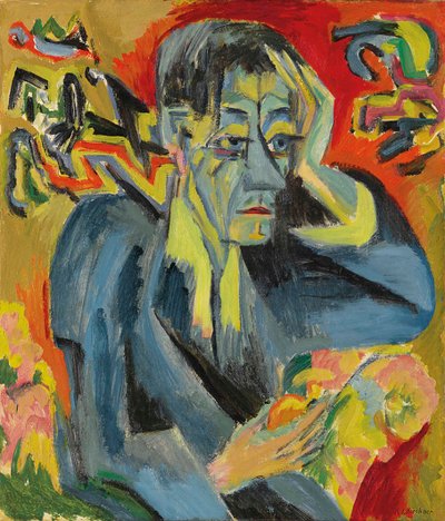 Portrett av poeten Leonhard Frank, 1917. av Ernst Ludwig Kirchner