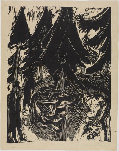 Spasertur på sanatoriet av Ernst Ludwig Kirchner