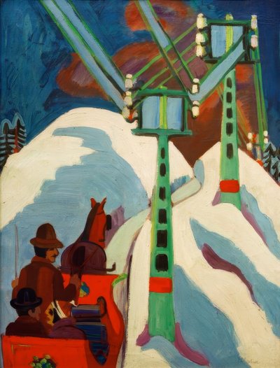 Slede tur av Ernst Ludwig Kirchner