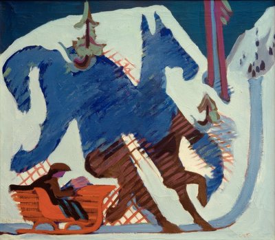 Slede tur av Ernst Ludwig Kirchner