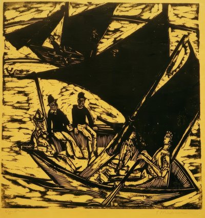 Seilbåter nær Fehmarn av Ernst Ludwig Kirchner