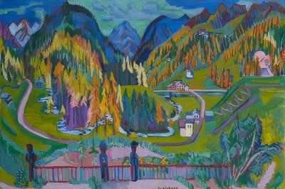 Sertigtal om høsten. 1925-26 av Ernst Ludwig Kirchner