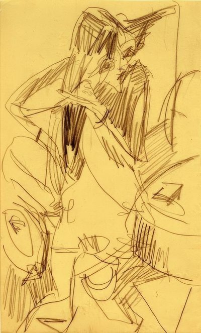 kjemme handling av Ernst Ludwig Kirchner