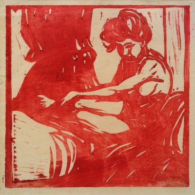 Sittende naken jente av Ernst Ludwig Kirchner