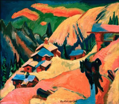 Stafelalp i snøen av Ernst Ludwig Kirchner