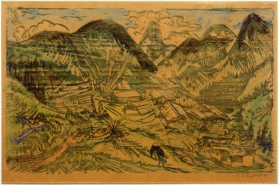 Stafelalp med Tinzenhorn av Ernst Ludwig Kirchner