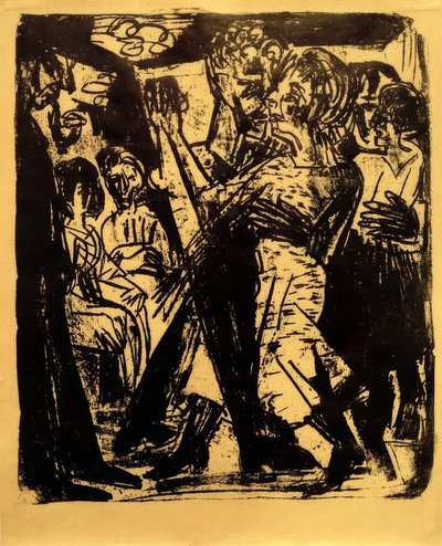 Dansende bondepar av Ernst Ludwig Kirchner