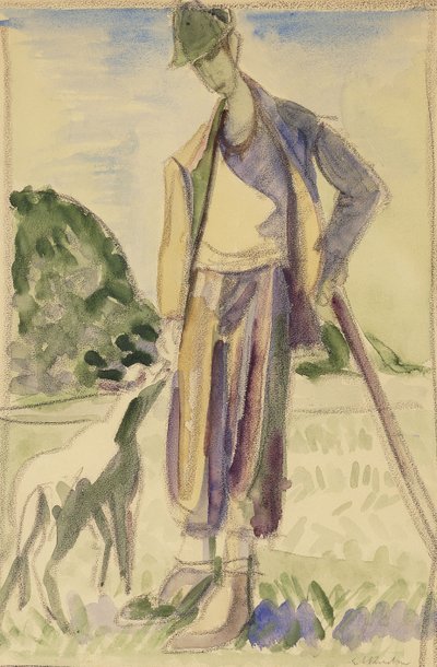Gjeteren; Hyrden, av Ernst Ludwig Kirchner