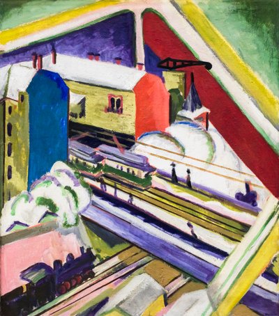 Wannsee-linjen sett gjennom studiovinduet av Ernst Ludwig Kirchner