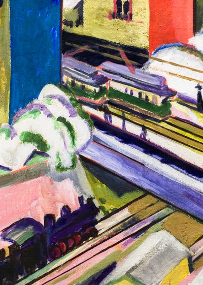 Wannsee-linjen sett gjennom studiovinduet av Ernst Ludwig Kirchner