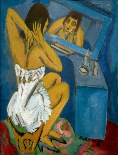 Toalett; Kvinne foran speilet av Ernst Ludwig Kirchner