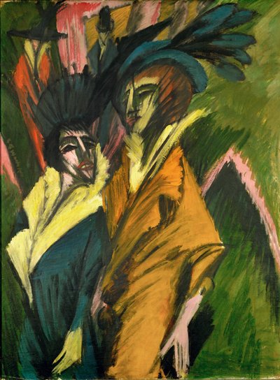 To kvinner (olje på lerret) av Ernst Ludwig Kirchner
