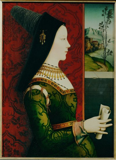 Maria av Burgund (maleri på tre) av Ernst Maler