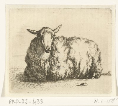 Liggende sauer forfra av Ernst Willem Jan Bagelaar