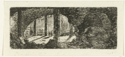 Ruinene av Fort Sint-Pieter nær Maastricht av Ernst Willem Jan Bagelaar