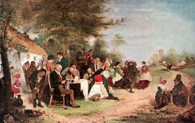 En irsk festlighet (fargelitografi) av Erskine Nicol