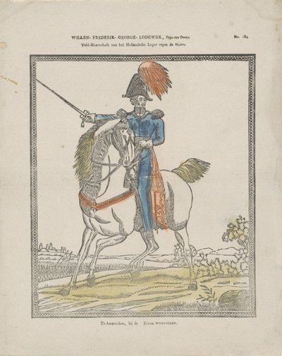 Willem-Frederik-George-Lodewijk, prins av Orange / feltmarskalk av den nederlandske hæren mot mytteristene (tittel på objekt) av Erve Wijsmuller