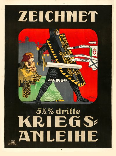 Abonner på det tredje krigslånet!, 1915. av Erwin Puchinger