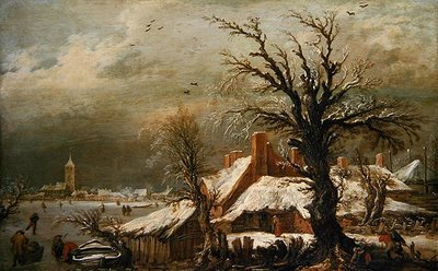 Vinterlandskap av Esaias I van de Velde