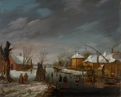 Vinterscene av Esaias I van de Velde