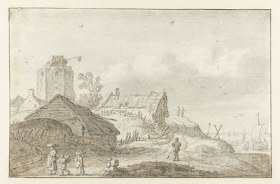 kystlandsby av Esaias van de Velde