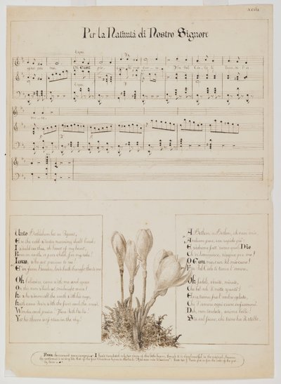 For Vårherres fødsel sangark, ca. 1868-1882 av Esther Frances Alexander