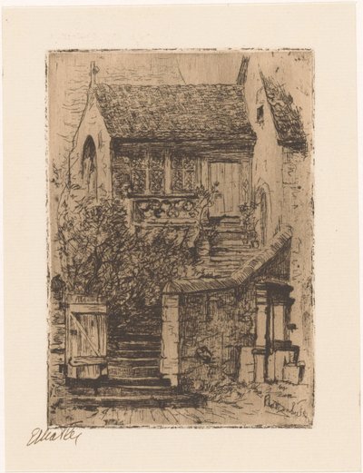 Rothenburg (original tittel på objekt) av Etha Fles (signed by artist)