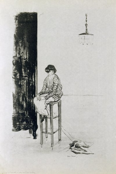 En dame og strikketøyet hennes av Ethel Gabain