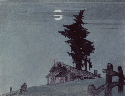 The Homestead, 1937 (linosnitt) av Ethleen Palmer