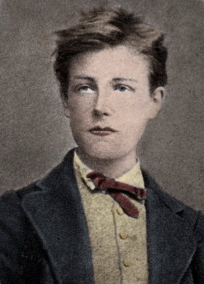 Arthur Rimbaud, fransk poet og eventyrer - Portrett av Arthur Rimbaud (1859 - 1891) er 17 år gammel. Foto av Carjat. av Etienne (after) Carjat