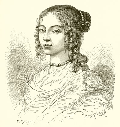 Henrietta av England, søster av kong Charles II av Etienne Antoine Eugene Ronjat