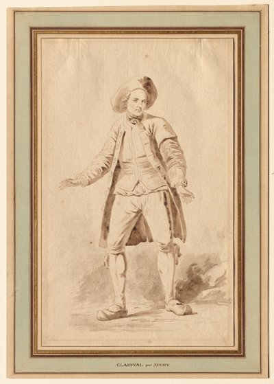 Skuespilleren Clairval, 1700-tallet. av Etienne Aubry