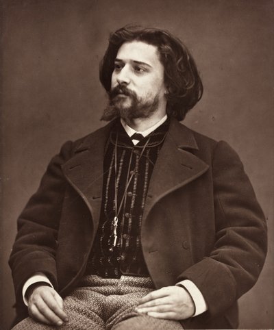 Alphonse Daudet fransk forfatter, 1849-1897, ca. 1876. av Etienne Carjat