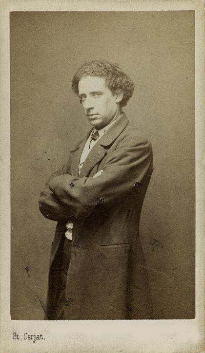 Portrett av komponisten Olivier Métra 1830-1889. av Etienne Carjat