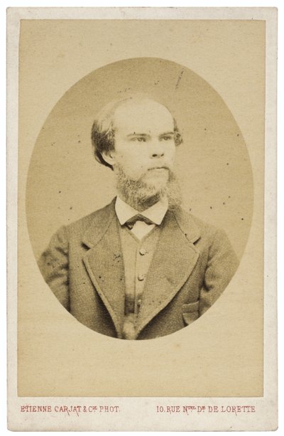 Portrett av poeten Paul Verlaine 1844-1896, ca. 1870 av Etienne Carjat