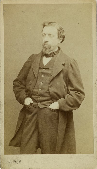 Portrett av komponisten François-Auguste Gevaert 1828-1908, ca. 1870. av Etienne Carjat