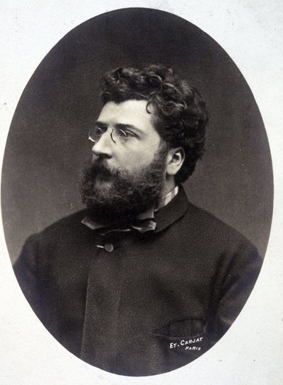 Portrett av komponisten Georges Bizet. av Etienne Carjat
