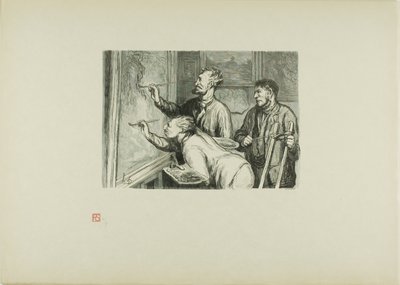 Maleriutstillingen fra 1868: Å gi den siste berøring av Etienne Carjat