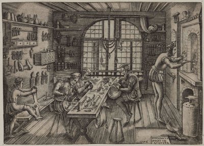 Gullsmedbutikk, 1576. av Etienne Delaune