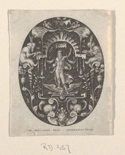 Jupiter, fra Grotesques on Black Ground, Divinities and Allegories av Etienne Delaune