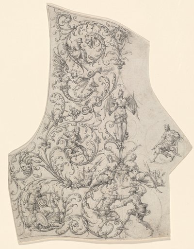 Bakplaten til en Suit of Parade Armor av Etienne Delaune