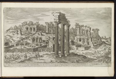 Palatijn til Roma Bouwwerken uit de oudheid (serietittel) Restene av det gamle Roma samlet og fotografert i perspektiv av Stefano Du Perac Parisino (serietittel på objekt) av Etienne Duperac