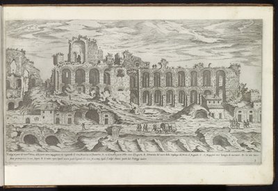 Palatijn til Roma Bouwwerken uit de oudheid (serietittel) Restene av det gamle Roma samlet og fotografert i perspektiv av Stefano Du Perac Parisino (serietittel på objekt) av Etienne Duperac