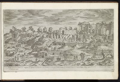 Palatijn til Roma Bouwwerken uit de oudheid (serietittel) Restene av det gamle Roma samlet og fotografert i perspektiv av Stefano Du Perac Parisino (serietittel på objekt) av Etienne Duperac