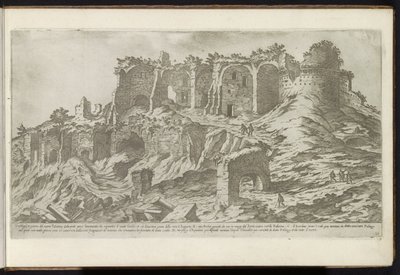 Palatijn til Roma Bouwwerken uit de oudheid (serietittel) Restene av det gamle Roma samlet og fotografert i perspektiv av Stefano Du Perac Parisino (serietittel på objekt) av Etienne Duperac