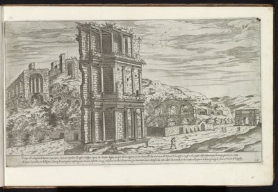 Septizonium i Roma Bouwwerken uit de oudheid (serietittel) Restene av det gamle Roma samlet og fotografert i perspektiv av Stefano Du Perac Parisino (serietittel på objekt) av Etienne Duperac