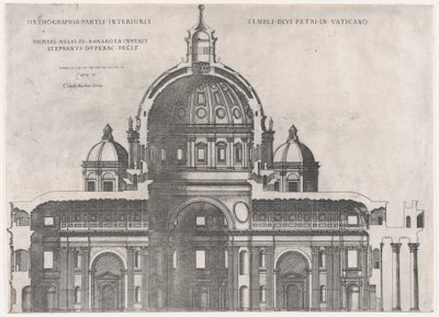 Mirror of Roman Magnificence: St. Peters, 1500-tallet., 1500-tallet. av Etienne Duperac