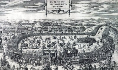 Dupérac Testaccio-festivalen 1554 av Etienne Duperac
