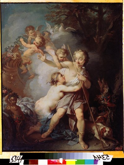 ""Venus And Adonis"" (Venus And Adonis) Maleri av Etienne Jeaurat (1699-1789) Rundt 1750 Moskva, Pushkin-museet av Étienne Jeaurat