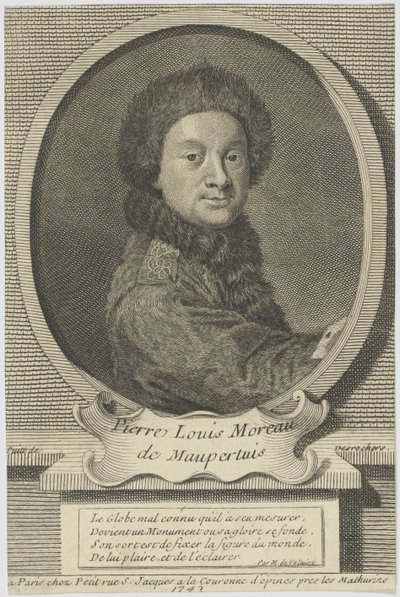 Pierre Louis Moreau de Maupertuis 1698-1759, 1743. av Etienne Jehandier Desrochers